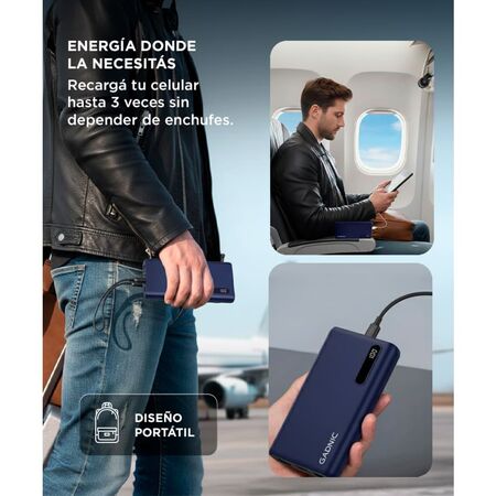 Cargador Portátil Gadnic BC-19 20000 mAh Carga Rápida USB C