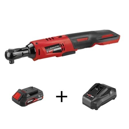 Llave Crique bateria Encastre 3/8 20v 60nm con bateria 2.0 Ah y cargador