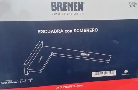 Escuadra con Sombrero Bremen 500 por 330 Milímetros