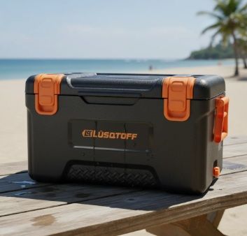 Conservadora Rigida 45l Lusqotff Lod009 Playa Camping Pesca Negro - Vista 2