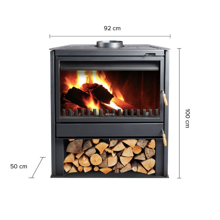 Calefactor Chimenea Insertable Bosca a leña 850 Freestanding - Vista 2