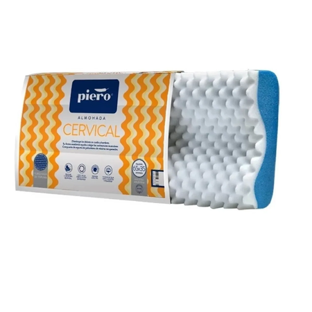 almohada cervical piero de espuma perfilada hipoalergénica y lavable