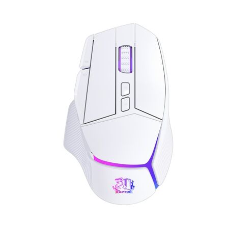 Mouse Gamer Raptor Storm Grip Wireless 9 botones 24000dpi retroiluminado c|soft White