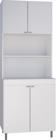 Kit Doble Cocina Muebles Orlandi 4077 Blanco 