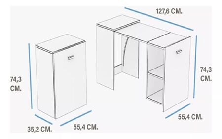 Escritorio Plegable Mesa Fiplasto ES0006