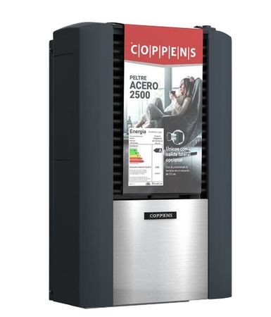 Calefactor Coppens Peltre Acero 2500c Tb Mgas Izq C25ab1 