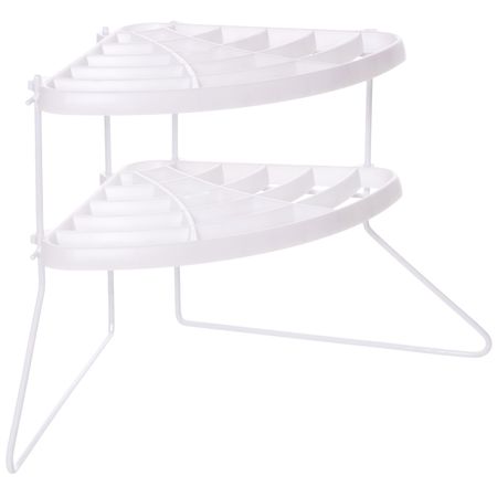 Organizador Estante Rack Esquinero Cocina Platos Metaltru Blanco