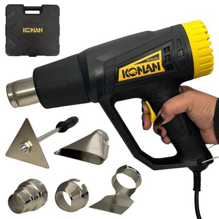 Pistola De Calor Konan 2000W Maletín + 5 Accesorios