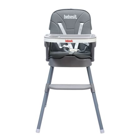 Silla de comer Bebesit convertible booster plegable gris 6230-A
