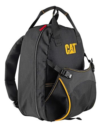 Mochila Para Herramientas Impermeable Cat 18 Bolsillos Heavy Negro