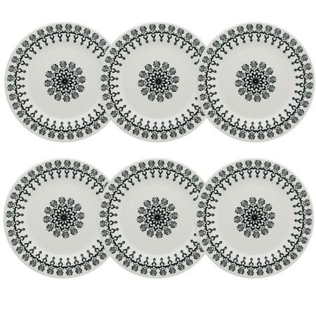 SET X 6 PLATOS PLAYOS 24CM FOLK OXFORD