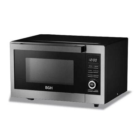 Microondas BGH Digital 30 Litros Grill Air Fryer Inoxidable/Negro B330DFN24