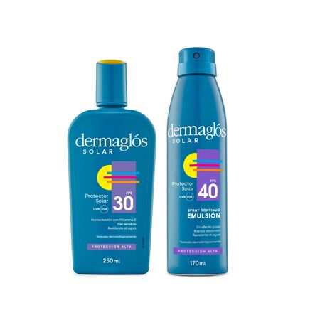 Dermaglos Set Protector Solar Spray Fps 40 + Emulsion Fps 30