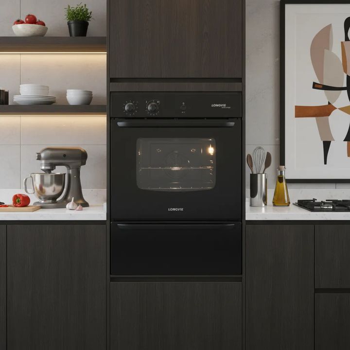 Horno A Gas De Empotrar Longvie H14600g Con Cajon Parrilla Negro - Vista 3