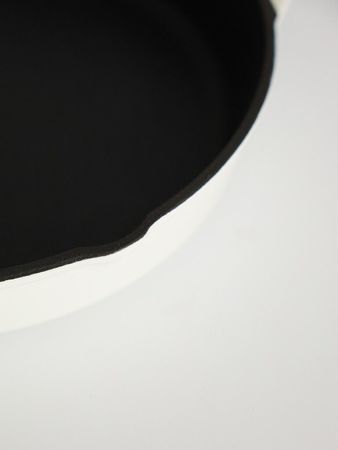 Sarten de hierro enlozado blanco Feuer