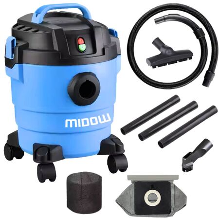Aspiradora Sopladora Midow 1000w 10 Litros Liquidos Y Polvo