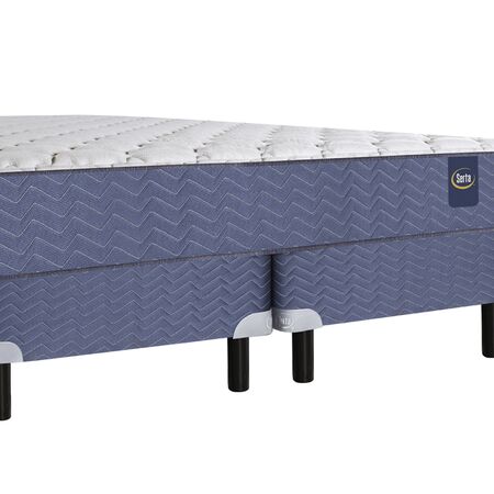 Colchon y Sommier Serta Indiana Super Queen 160x200x24cm Resortes Bonnell y Espuma Firme
