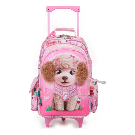 Chimola Mochila Carro 18p Poodle Bt278 Rosa