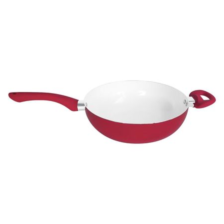 Wok Cerámica Carol 26 Cm Rojo