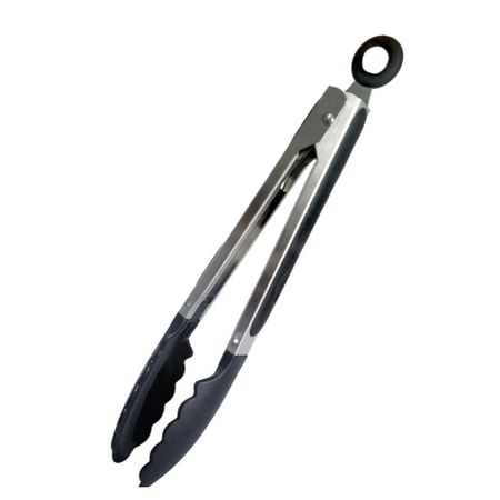 Pinza multiusos utensilio cocina horno acero con nylon 28 cm