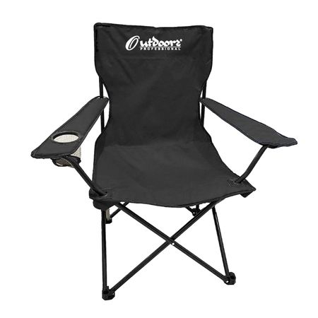 Sillon Director Plegable Con Funda Y Apoya Vaso Outdoors 1003 Negro