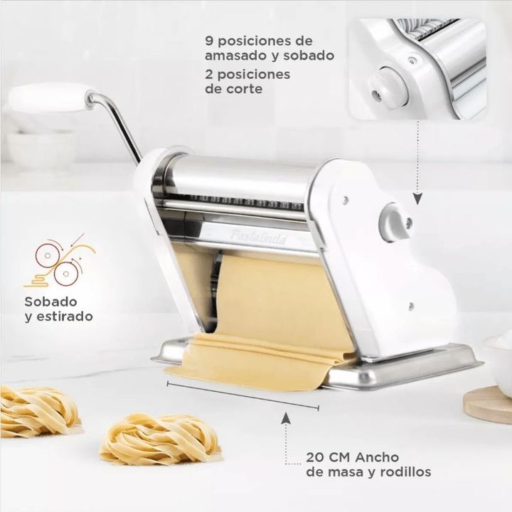 Máquina para Pasta Pastalinda Clásica 200 Blanca - Vista 3