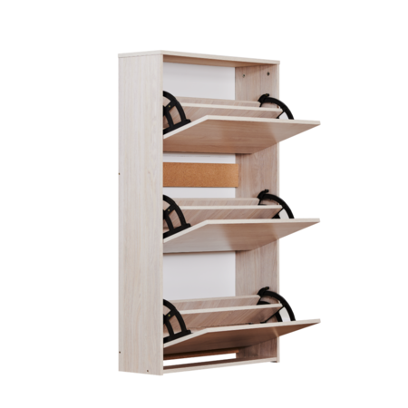 MUEBLE ZAPATERO BOTINERO PLATINUM DE MELAMINA GRIS ANDINO