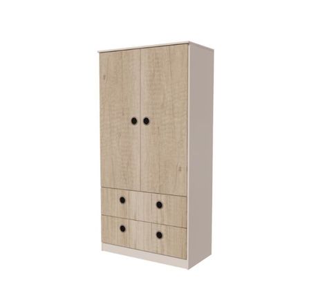PLACARD EMC JUVENIL CON 2 PUERTAS Y 2 CAJONES BLANCO Y HELSINKI (PLACJUV-BH)