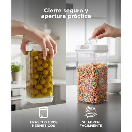 Kit x 6 Frascos con Cierre Hermético Gadnic 