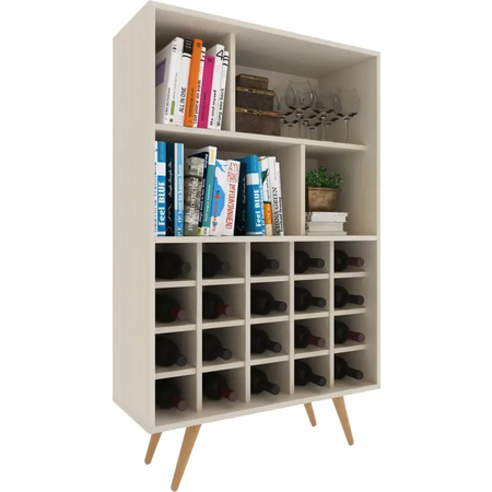 Biblioteca Delos Esc 886 Con Bodega Fineline Crema