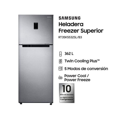 Heladera Samsung Inverter 362L Twin Cooling Flex Freezer Sup