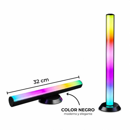 LUCES DE AMBIENTACIÓN RGB DE 32CM ALTO X 2 TORRES GLOBAL ELECTRONICS (AMBILIGHT-FANRGB-32-BT+IR)