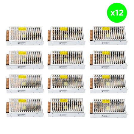 Kit x12 Fuente Switching 12v 10a Regulada