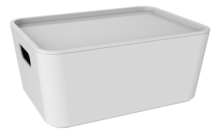 Organizador Dea Home Contemporary Con Tapa 1.7l Blanco 88602 Blanco Contemporáneo