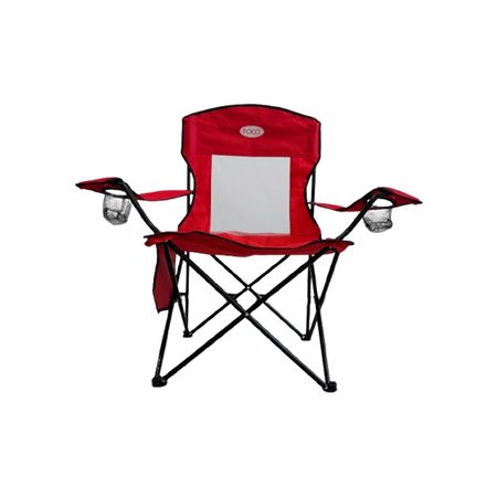 Sillon Rojo C/Portavaso Camping Plegable Foco