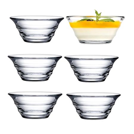 Set X 6 Compoteras Recipiente Vidrio Dip 8 Cm Pasabahce