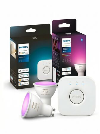 Philips Hue Dicroica Led 4.2w Gu10 Smart Rgbw x2 Un + Bridge