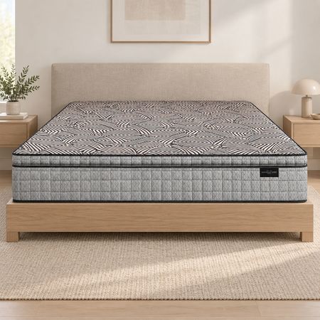 Colchón King Koil Kingsbury Resortes Pocket King Size 180x200x20 cm Firmeza Media Hasta 100 kg por persona