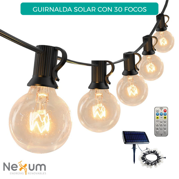 Guirnalda Solar Nexum Tira de 18 Metros 30 Focos - Vista 1