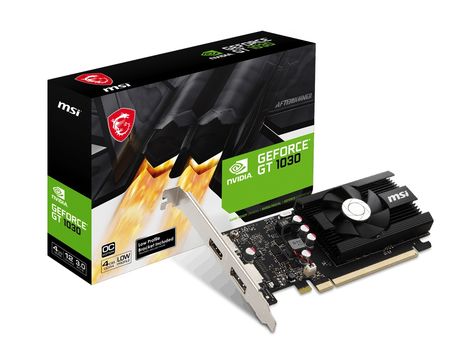 Placa de Video MSI GeForce GT 1030 4G LP DDR4 OC
