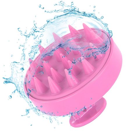 Masajeador De Cuero Cabelludo Rosa Gadnic Cepillo De Silicona 