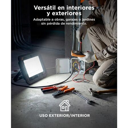 Reflector Led Blanco Gadnic 100W Exteriores Alta Potencia 6500k