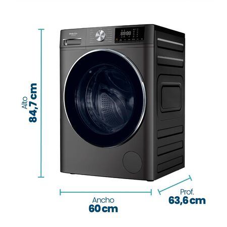 Lavasecarropas Philco PHLS128-2TN Titanium Grey Inox 