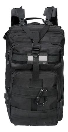 Mochila Tactica Grande Bigbro Kossok 39 Litros Viajes, Moto Negro Liso