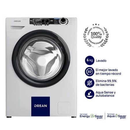 LAVARROPAS DREAN LCFDR0610LB 6KG 1000RPM INVERTER BLANCO