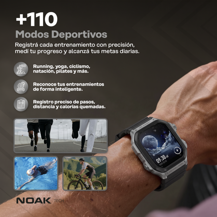 Smartwatch Noak Fit Pro 1.85" TFT-LCD 5ATM GPS - Vista 5
