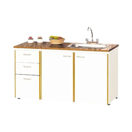 Bajo Mesada Platinum 1.40m.2 Puertas 3 Cajones Mod.3006|0