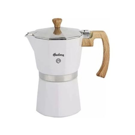 CAFETERA ALUMINIO BLANCO TIPO ITALIANA 6 TAZAS