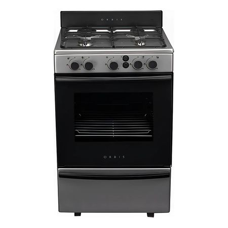 Cocina A Gas Orbis 858ap4m Plana Inoxidable De 55cm Gris/acero