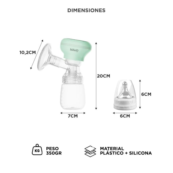 Sacaleche Eléctrico Gadnic Control Botón RH-289 Extractor Portátil - Vista 5